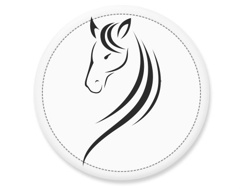 Znak koně Placka - Bílá