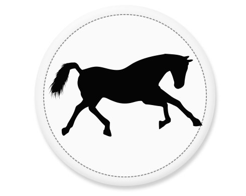 Běžící kůň Placka - Bílá