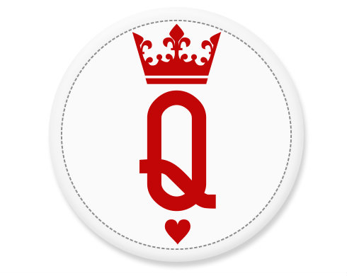 Q as queen Placka - Bílá