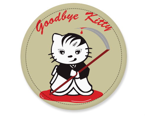 Goodbye Kitty Placka - Bílá