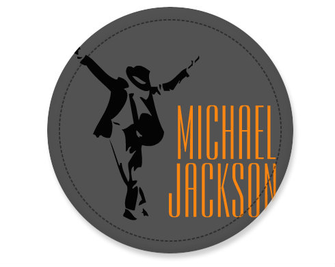 Michael Jackson Placka - Bílá