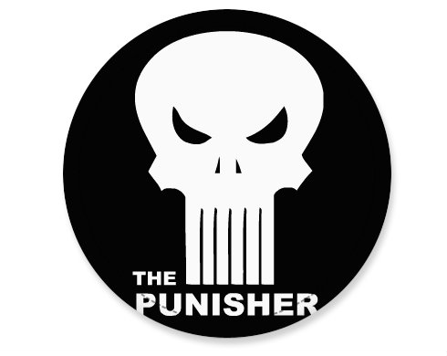 The Punisher Placka - Bílá