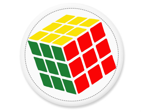 Rubikova kostka Placka - Bílá