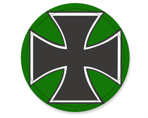 Železný kříž Placka - Bílá