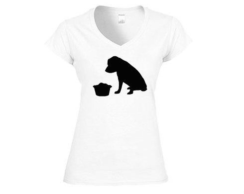 Pes - Umbi Dámské tričko V-výstřih - Bílá