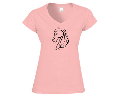 Horse Dámské tričko V-výstřih - Bílá