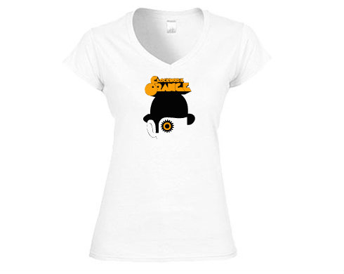 Mechanický pomeranč Dámské tričko V-výstřih - Bílá