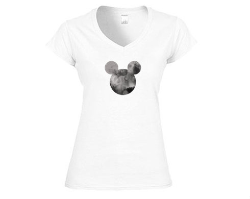 Mickey Mouse Dámské tričko V-výstřih - Bílá