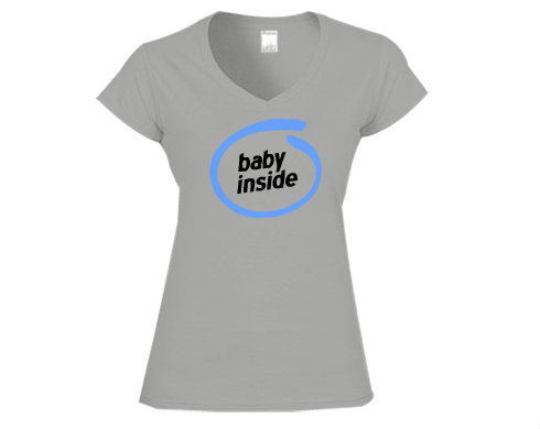 Baby Inside Dámské tričko V-výstřih - Bílá