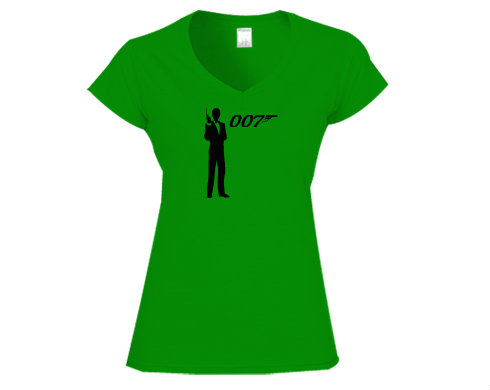 James Bond Dámské tričko V-výstřih - Bílá