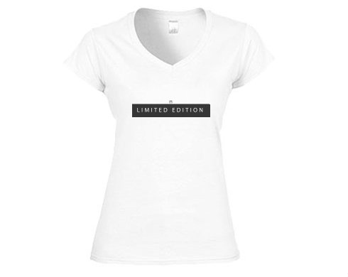 limitovaná edice Dámské tričko V-výstřih - Bílá