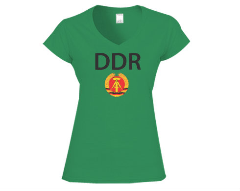 DDR Dámské tričko V-výstřih - Bílá