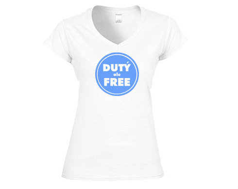 Dutý ale Free Dámské tričko V-výstřih - Bílá