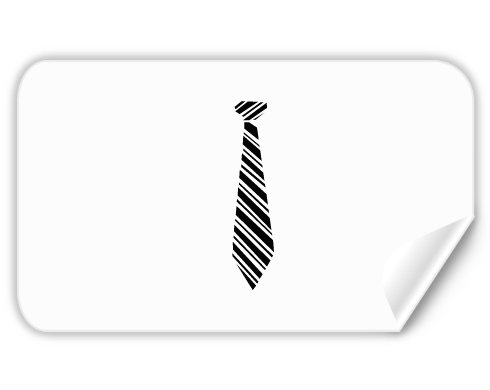 Kravata Samolepky obdelník - Bílá