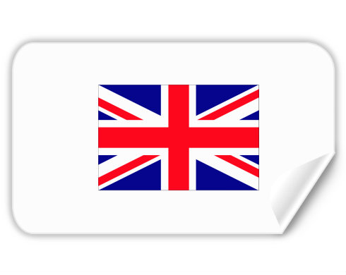 Velká Britanie Samolepky obdelník - Bílá