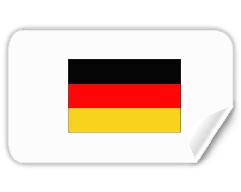 Německo Samolepky obdelník - Bílá
