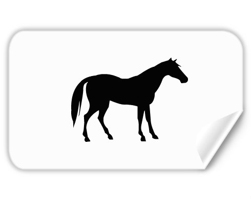 Kůň Samolepky obdelník - Bílá