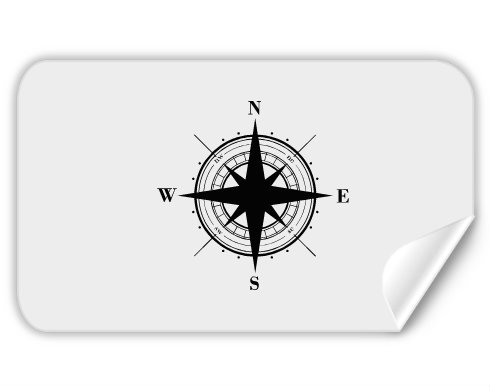 Kompas Samolepky obdelník - Bílá