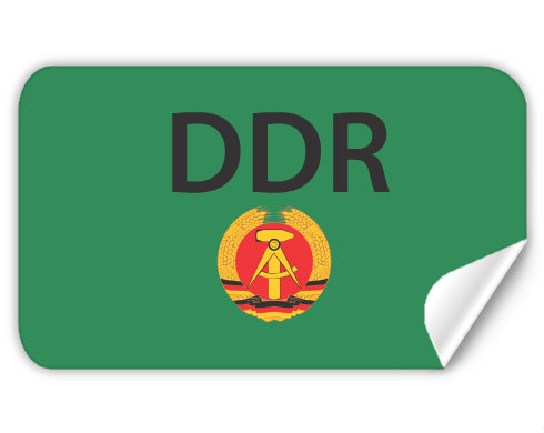 DDR Samolepky obdelník - Bílá
