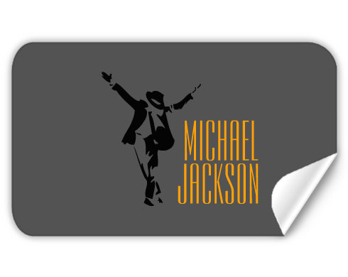 Michael Jackson Samolepky obdelník - Bílá