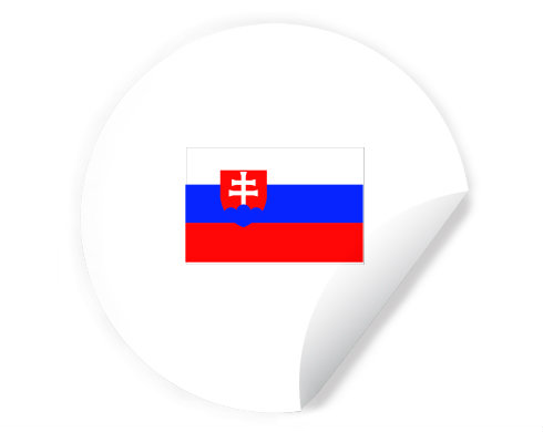 Slovensko Samolepky kruh - Bílá