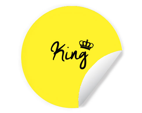 King Samolepky kruh - Bílá