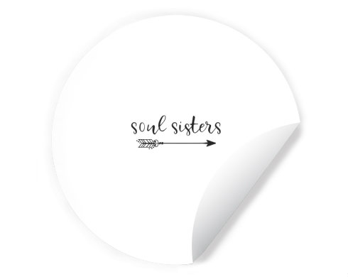 Soul sisters Samolepky kruh - Bílá