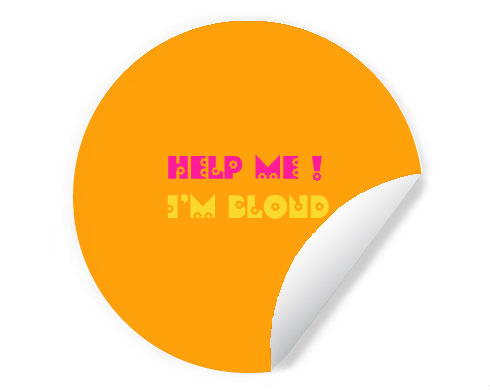 Help me! I`m Blond Samolepky kruh - Bílá