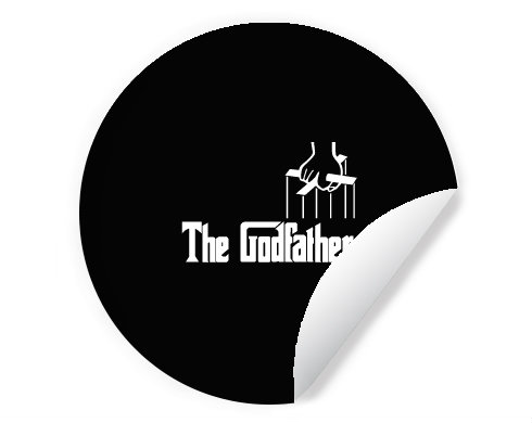 The Godfather - Kmotr Samolepky kruh - Bílá