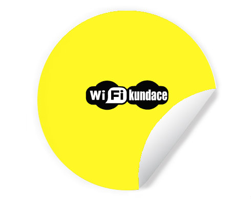 WiFikundace Samolepky kruh - Bílá