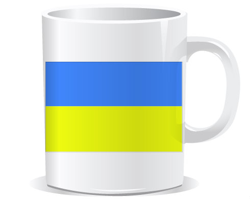 Ukrajina Hrnek Premium - Bílá