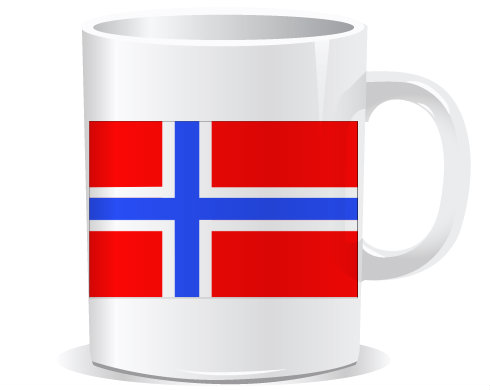 Norsko Hrnek Premium - Bílá