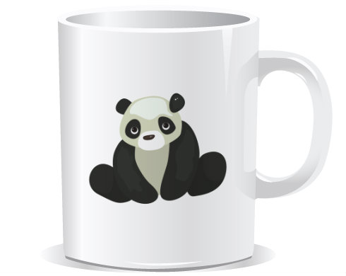 Panda Hrnek Premium - Bílá