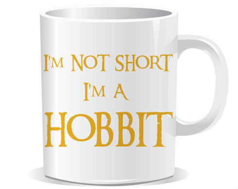 I′m Hobbit Hrnek Premium - Bílá