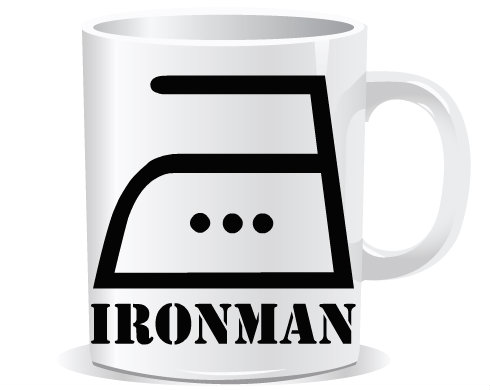 Ironman Hrnek Premium - Bílá