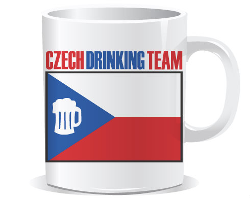 Czech drinking team Hrnek Premium - Bílá