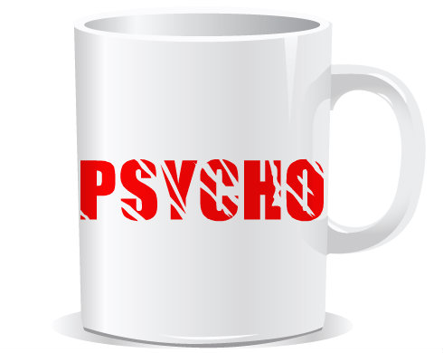Psycho Hrnek Premium - Bílá