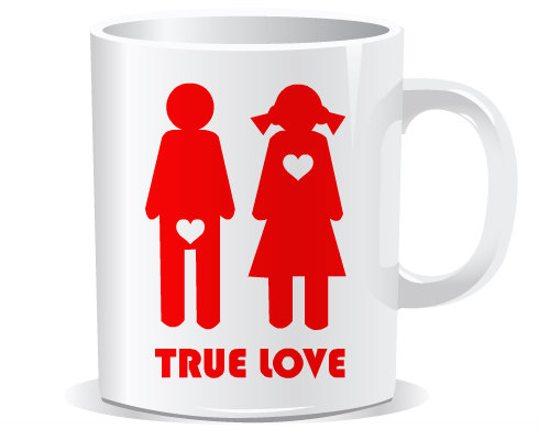 True Love Hrnek Premium - Bílá