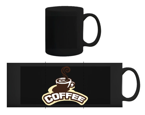 Good coffee Černý hrnek - černá
