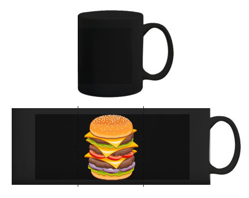 Hamburger Černý hrnek - černá