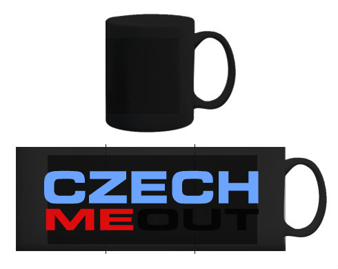 Czech me out Černý hrnek - černá