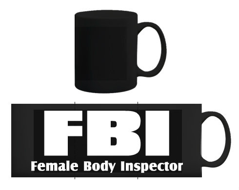 FBI Černý hrnek - černá