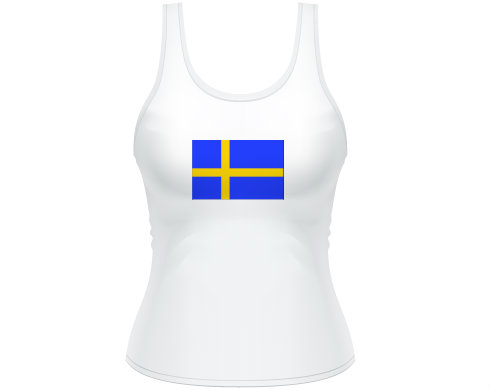 Švédsko Dámské tílko Tank Top - Bílá