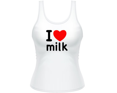 I Love milk Dámské tílko Tank Top - Bílá