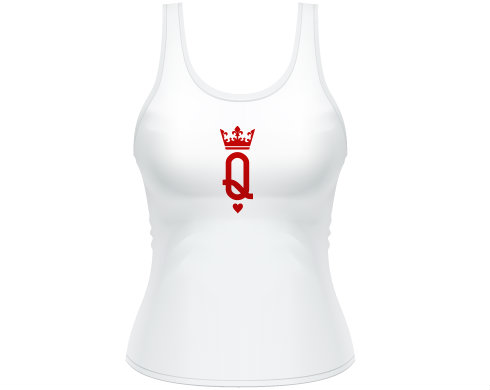 Q as queen Dámské tílko Tank Top - Bílá