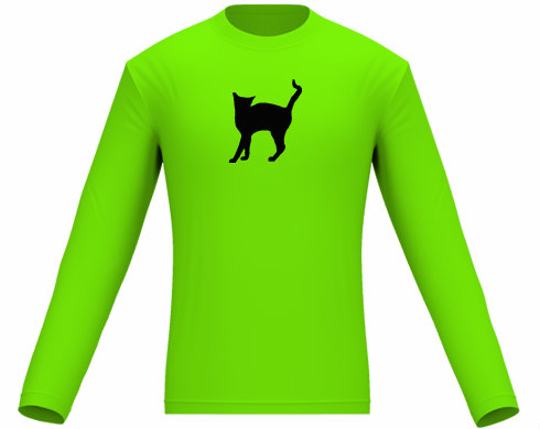 Kočka - Líza Pánské tričko dlouhý rukáv - černá