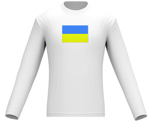 Ukrajina Pánské tričko dlouhý rukáv - černá