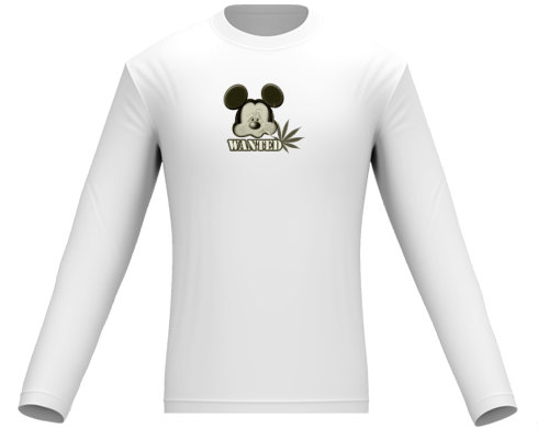 Mickey Pánské tričko dlouhý rukáv - černá