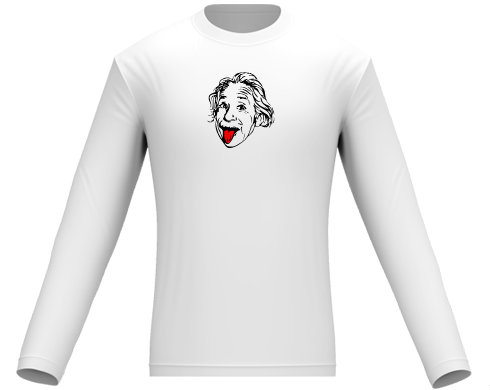 Einstein Pánské tričko dlouhý rukáv - černá