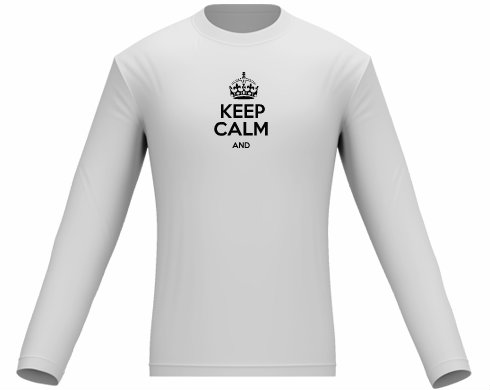 Keep calm Pánské tričko dlouhý rukáv - černá